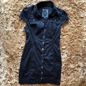 Guess Jeans Black Button Down Dress